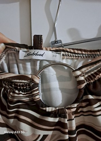 Desenli Yüksek Bel İspanyol Pantolon - Görsel 2