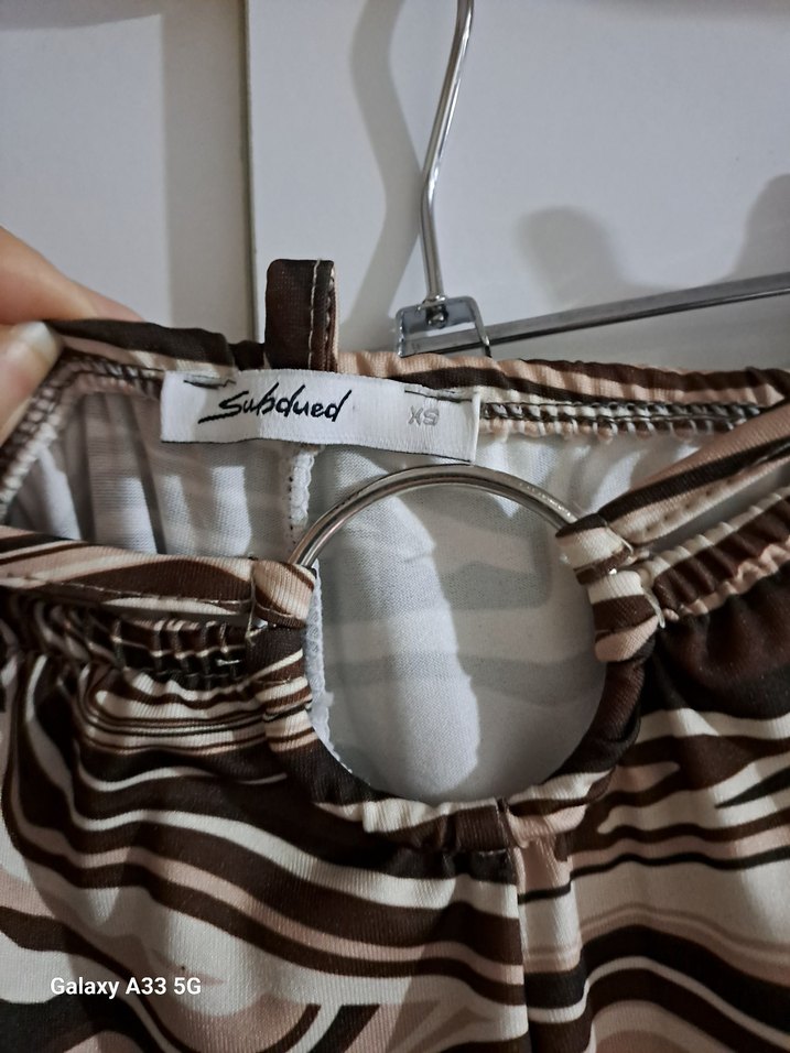 Desenli Yüksek Bel İspanyol Pantolon - Görsel 2