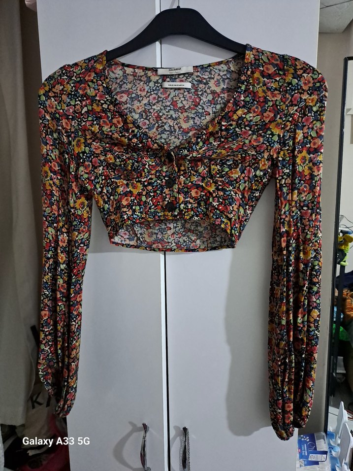 Pull&Bear Crop Bluz - Görsel 2