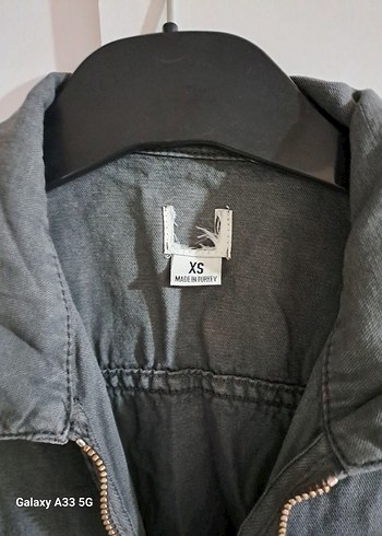 Gri Denim Fermuarlı Kadın Tulum - Görsel 5