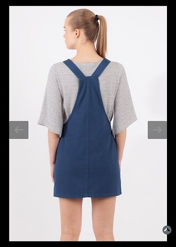 Kadın Kısa Cepli Salopet - Görsel 4