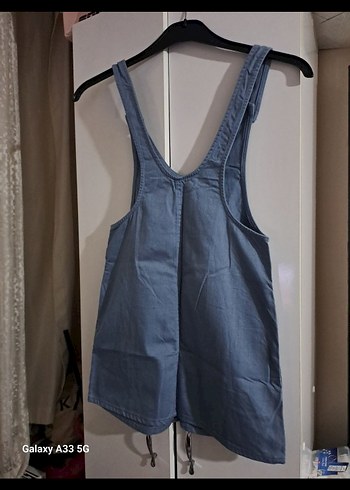 Kadın Kısa Cepli Salopet - Görsel 6