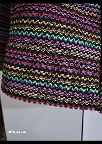 Renkli Pilili Mini Etek - Görsel 4