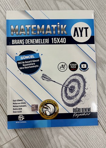 Bilgi Sarmal Matematik AYT Branş Denemeleri 15x40