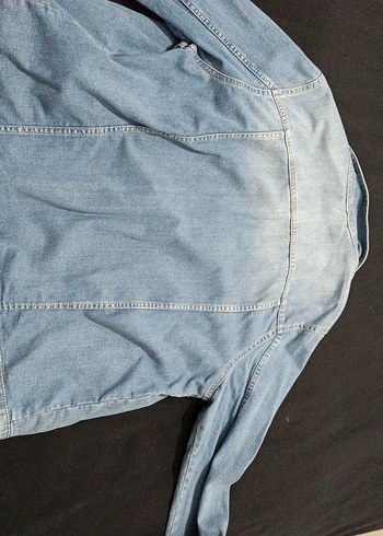 Düğmeli Mavi Kadın Kot Ceket - Görsel 2