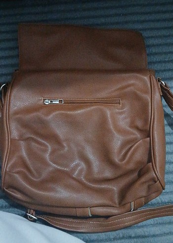 Kahverengi Deri Kadın Çapraz Çanta - Görsel 4