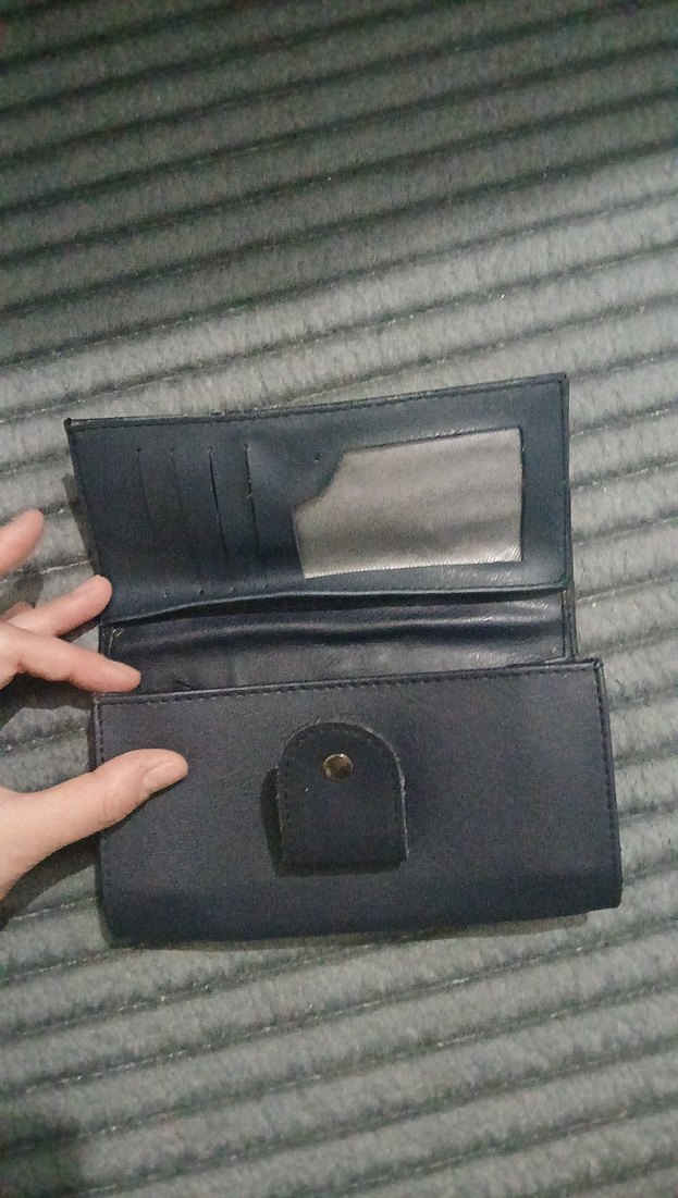 Lacivert Kadın Cüzdanı Tokalı - Görsel 3