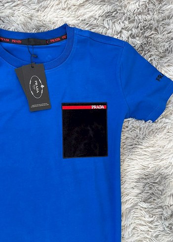 Erkek Mavi Kısa Kollu Regular Fit Tişört - Görsel 2