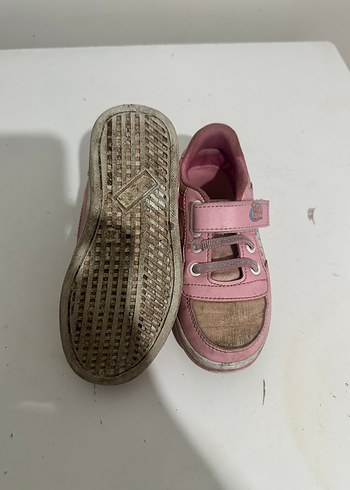 27 Beden Kız Çocuk Pembe Cırtcırtlı Sneakers