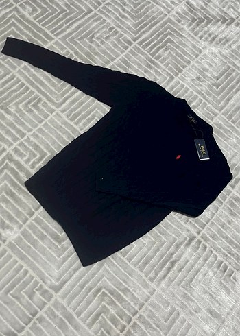 Erkek Siyah Triko Bisiklet Yaka Kazak Polo - Görsel 2