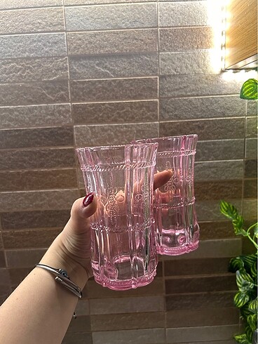  Beden pembe Renk Su/Meşrubat bardağı Karaca