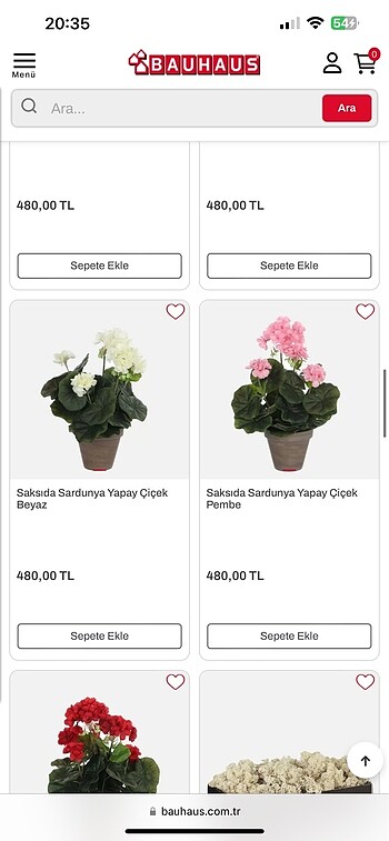 Ikea Sardunya yapay çiçek