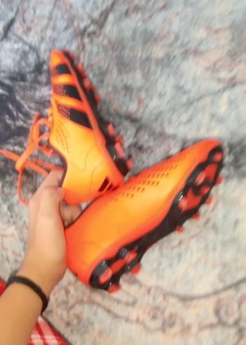 Turuncu Erkek Futbol Ayakkabısı Velcro Detaylı - Görsel 6