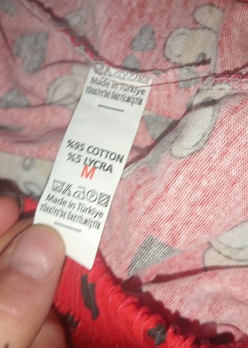 Kırmızı Desenli Kadın Pijama Altı - Görsel 5