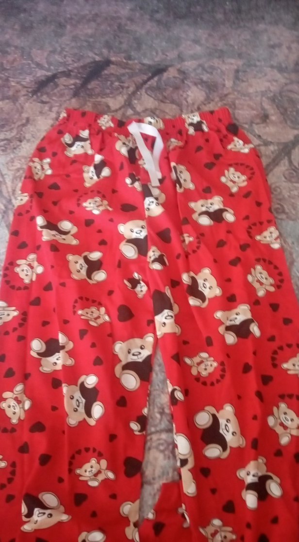 Kırmızı Desenli Kadın Pijama Altı - Görsel 3