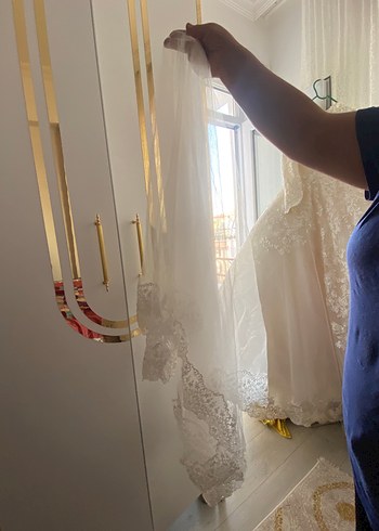 38 Beden beyaz Renk Vintage Prenses Gelinlik Uzun Kollu