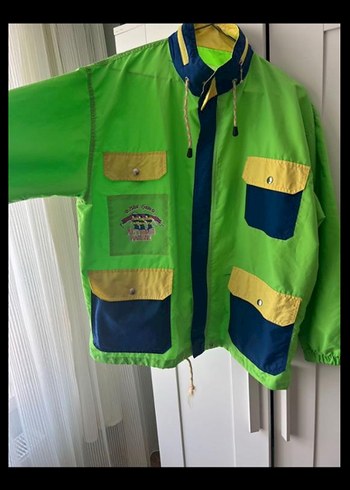 Yeşil Fermuarlı Yağmurluk - Görsel 4