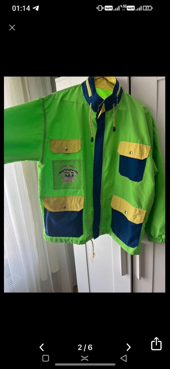 Yeşil Fermuarlı Yağmurluk - Görsel 4