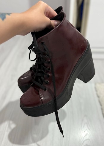 38,5 Beden bordo Renk Topshop bot