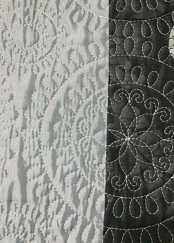 Gri Nakışlı Yatak Örtüsü - Görsel 3