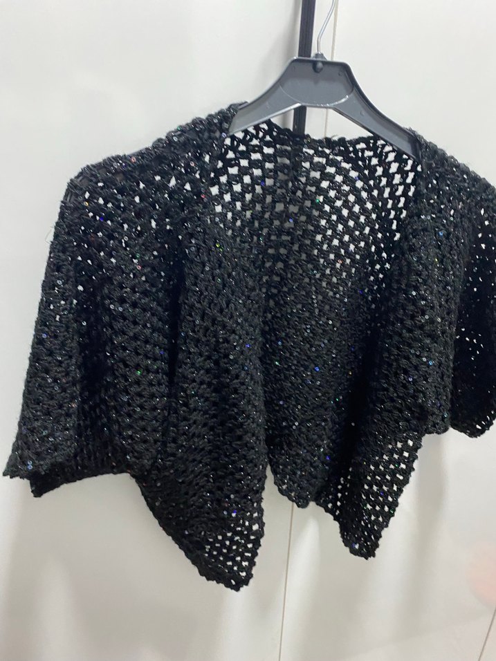 Kız Çocuk Siyah Örgü Bolero - Görsel 3