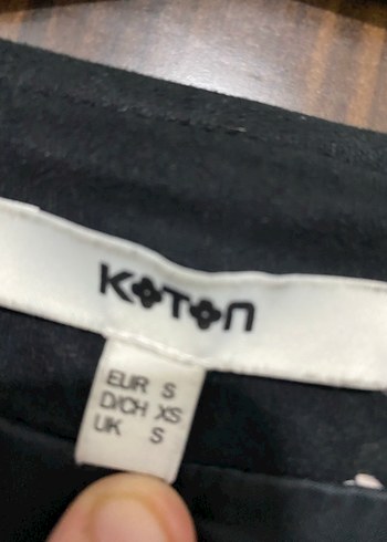 Koton Püsküllü Siyah Süet Kadın Ceket