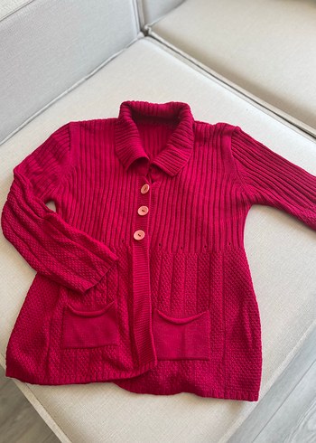 Pembe Örgü kız çocuk hırkası