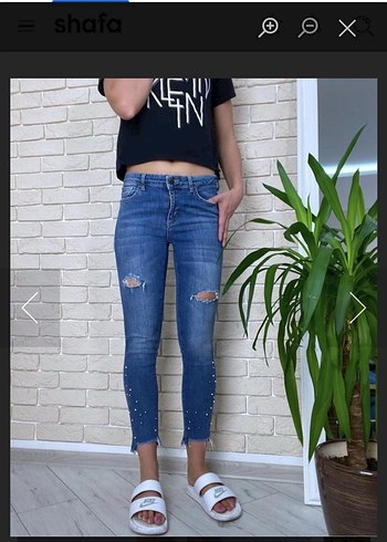 38 Beden mavi Renk Zara Basic denim pantolon (Jean)