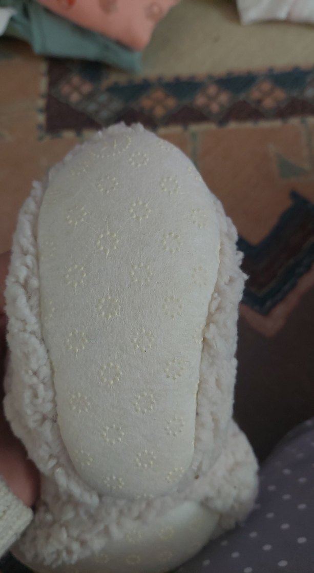 Kızlar için Beyaz Kürklü Sıcak Ev Terliği - Görsel 2