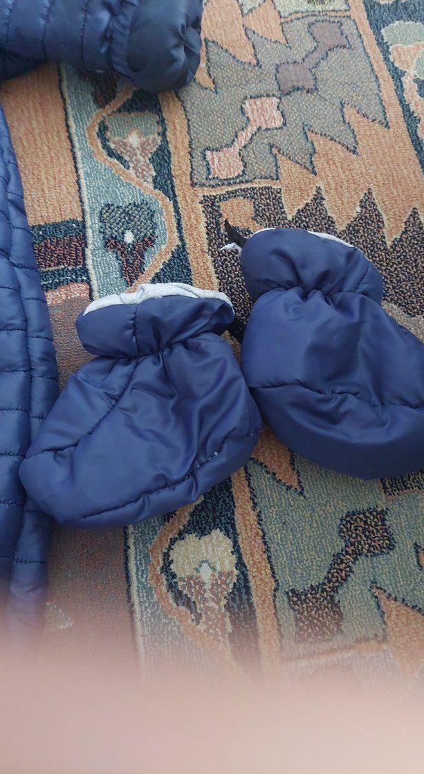 Kapüşonlu Lacivert Bebek Tulum - Görsel 3