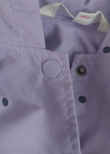 Mor Puantiyeli Kız Çocuk Yağmurluğu - Görsel 5