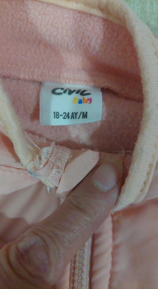 Kız Çocuk Pembe Fermuarlı Sweatshirt - Görsel 3