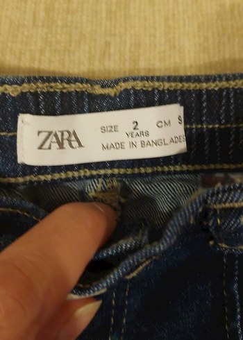 Kız Çocuk Kahverengi Denim Pantolon - Görsel 2