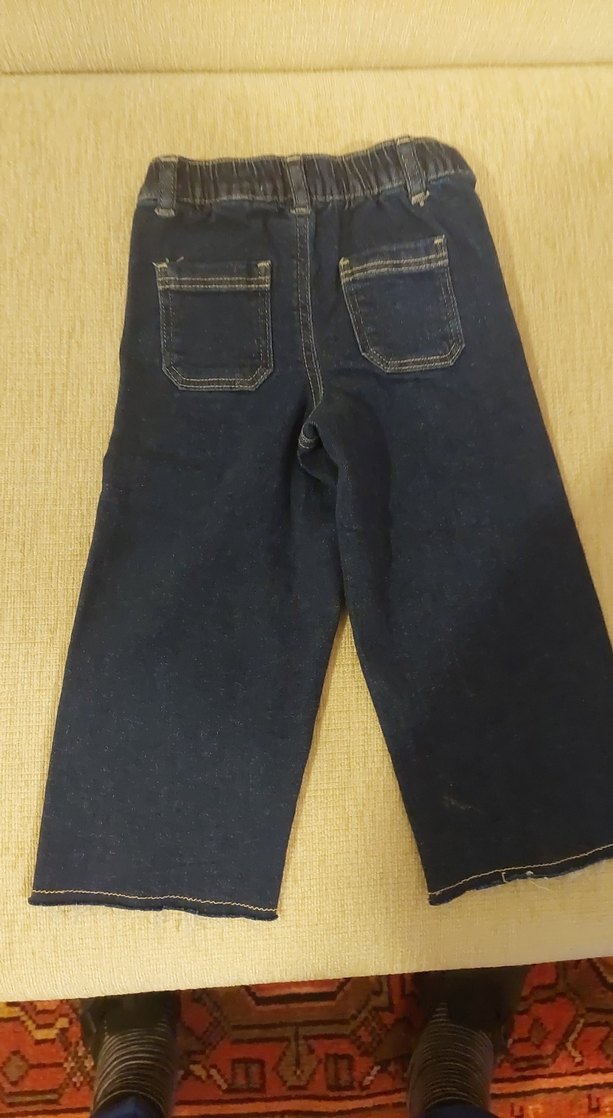 Kız Çocuk Kahverengi Denim Pantolon - Görsel 3