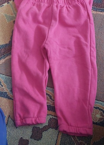 Düğmeli Pembe Bebek Kız Takımı - Görsel 4