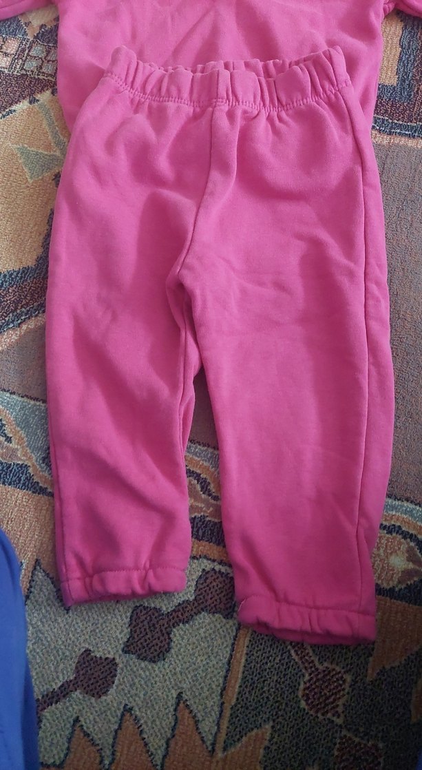 Düğmeli Pembe Bebek Kız Takımı - Görsel 4