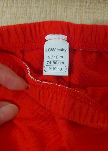 Kırmızı Bebek Takımı, Uzun Kollu, Düğmeli - Görsel 4