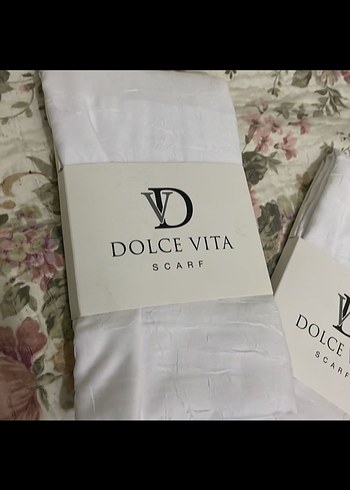Beyaz Baskılı Dolce Vita Şal