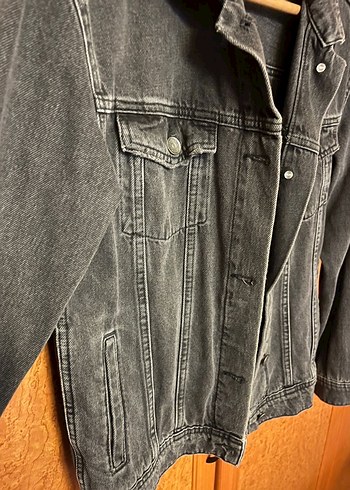 Kadın Siyah Kot Ceket - Görsel 5