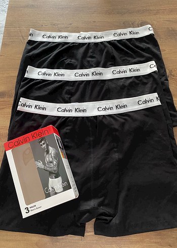 3 ADET BOXER Calvin Klein Siyah Erkek Boxer 3'lü Paket