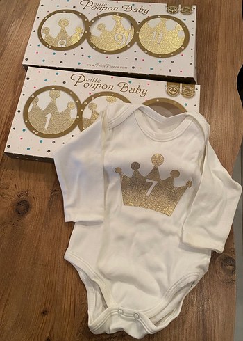 Baskılı Beyaz Bebek Body, uzun Kollu, Pamuklu - Görsel 6