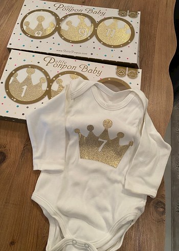 Baskılı Beyaz Bebek Body, uzun Kollu, Pamuklu - Görsel 2