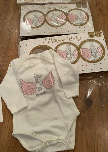 Baskılı Beyaz Bebek Body, uzun Kollu, Pamuklu - Görsel 3