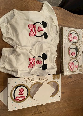 Ponpon Baby Baskılı Uzun Kollu Bebek Body - Görsel 4