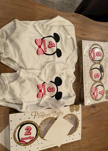 Ponpon Baby Baskılı Uzun Kollu Bebek Body - Görsel 6