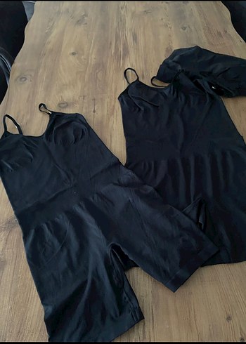 Siyah Kadın Mini İp Askılı Tulum - Görsel 6