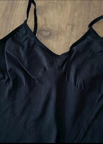 Siyah Kadın Mini İp Askılı Tulum - Görsel 2