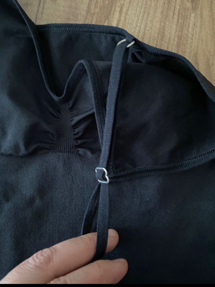 Siyah Kadın Mini İp Askılı Tulum - Görsel 3