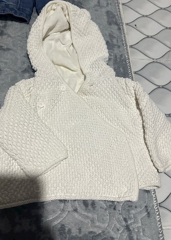 Kız Çocuk Nakışlı Triko Hırka Beyaz - Görsel 2