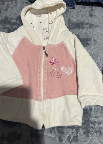 Kız Çocuk Nakışlı Triko Hırka Beyaz - Görsel 3